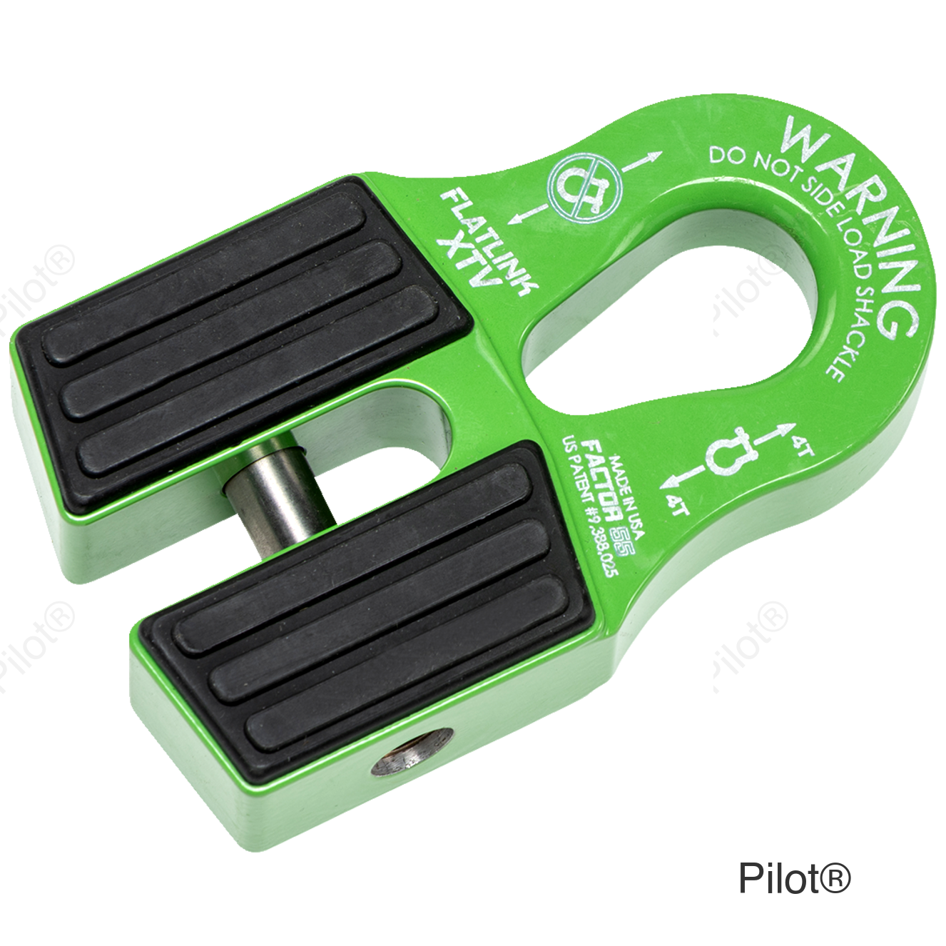 FlatLink XTV Winch Shackle Mount - Green