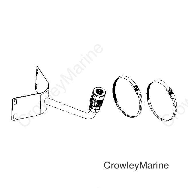 EZ-Steer EZ50020 Long-Shaft Bracket Assembly (Standard 2-Stroke or 4-Stroke)