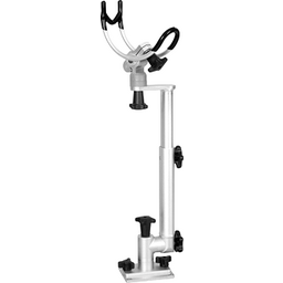 Single Adjustable Rod Holder, 360° Rotation, 12' - 20" Height Adj., Flush Mt Base