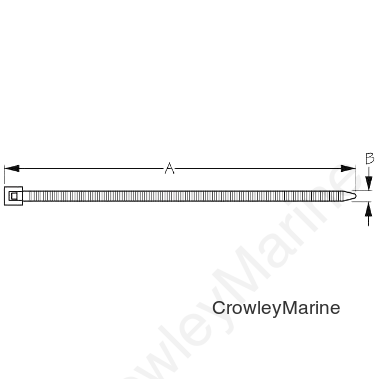 CABLE TIE (BLACK) 7-7/8" (100) (427209)