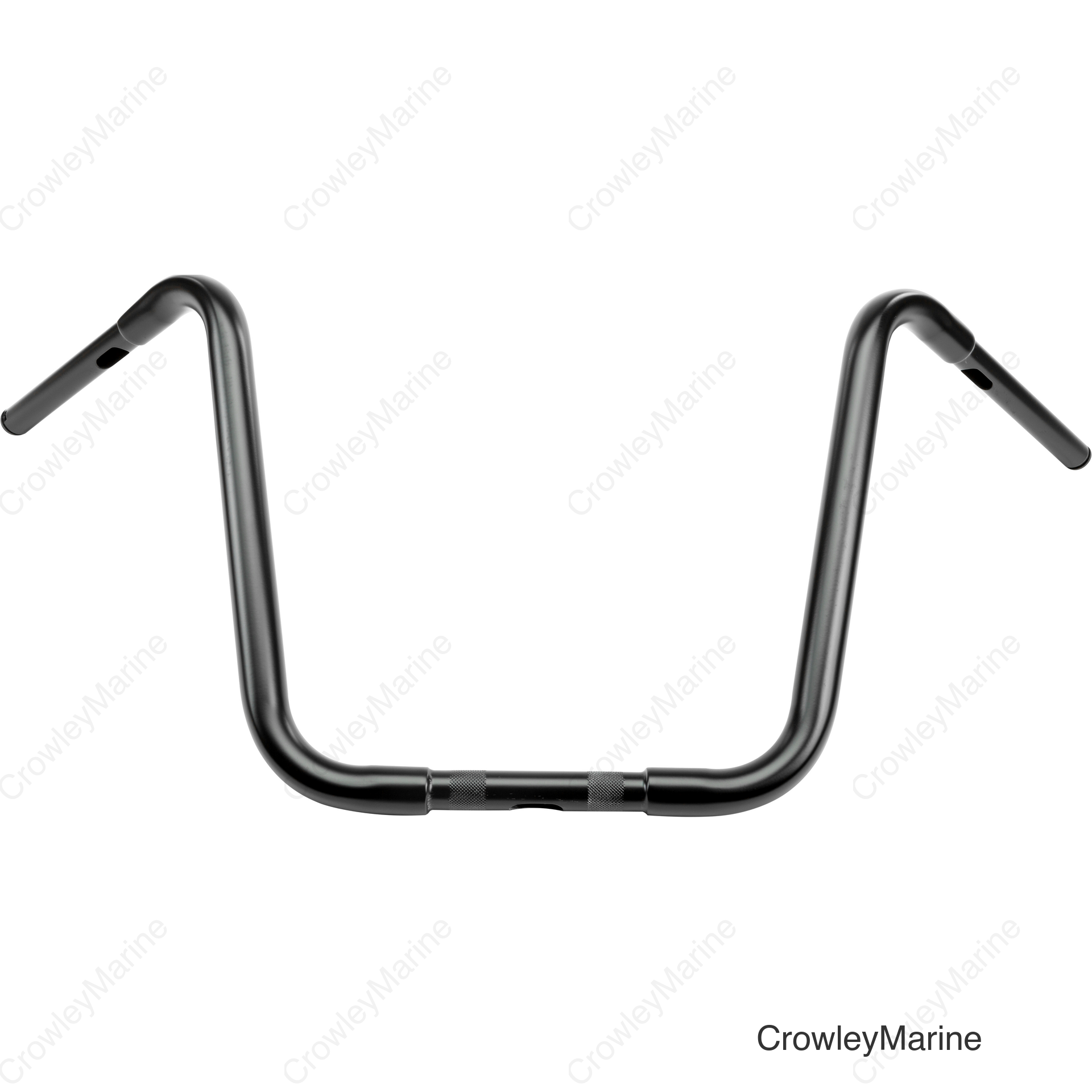 16" SATIN BLACK APE HANGERS 1" THRU CLAMP -TBW