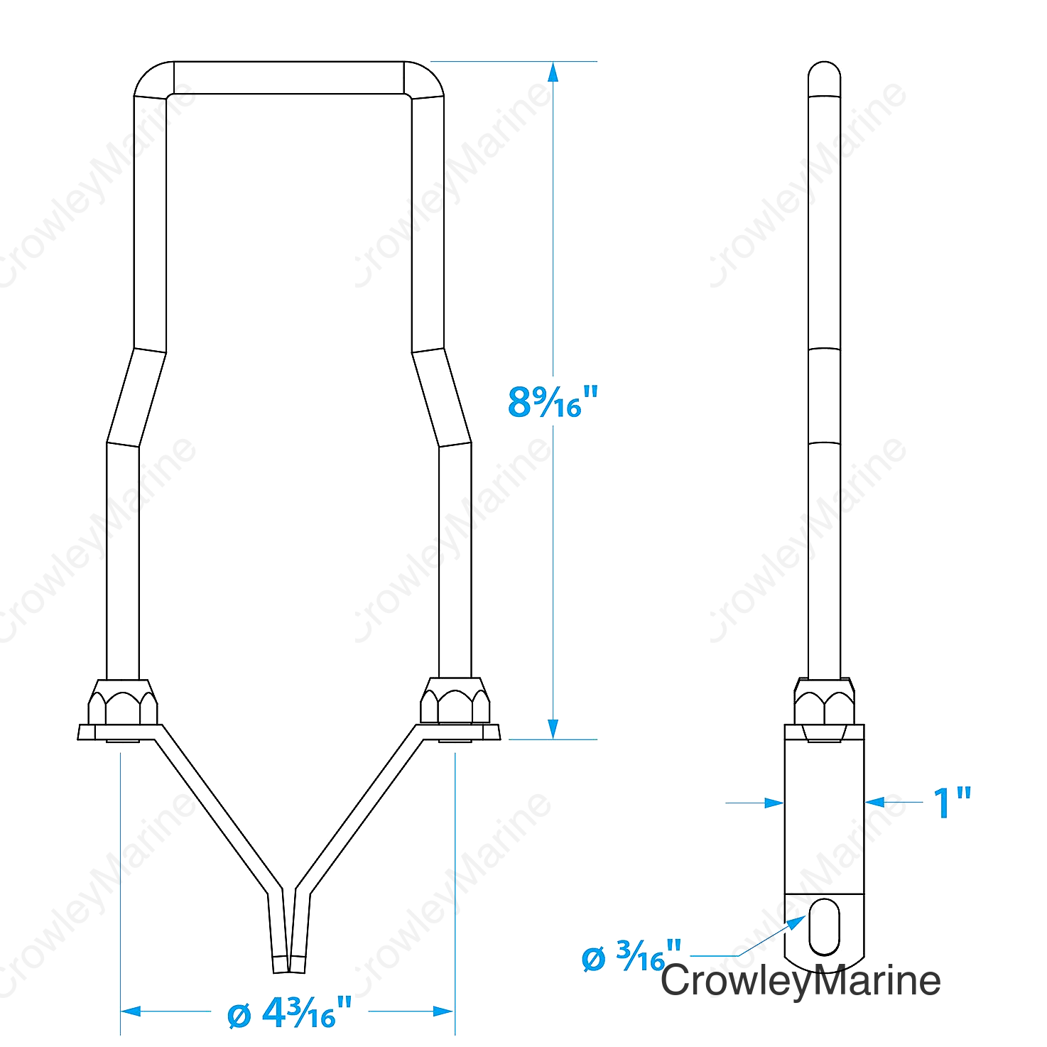Seachoice Lockable Spare Tire Carrier for Boat Trailer