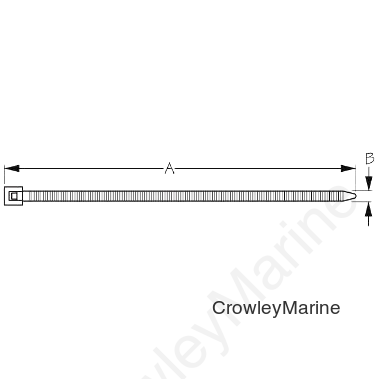 CABLE TIE (BLACK) 7-7/8" (100) (427209)
