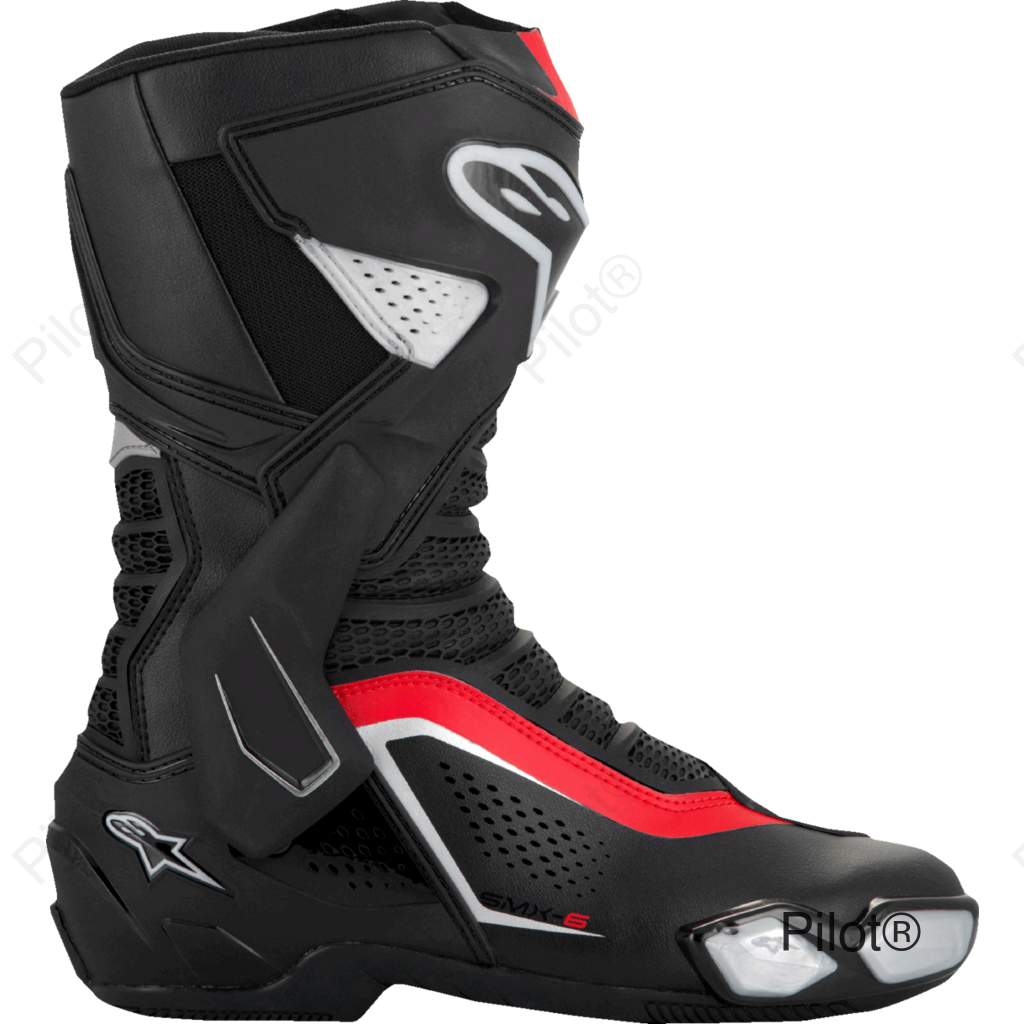 SMX-6 V3 Vented Boots - Black/Silver/Red - US 12.5/EU 48