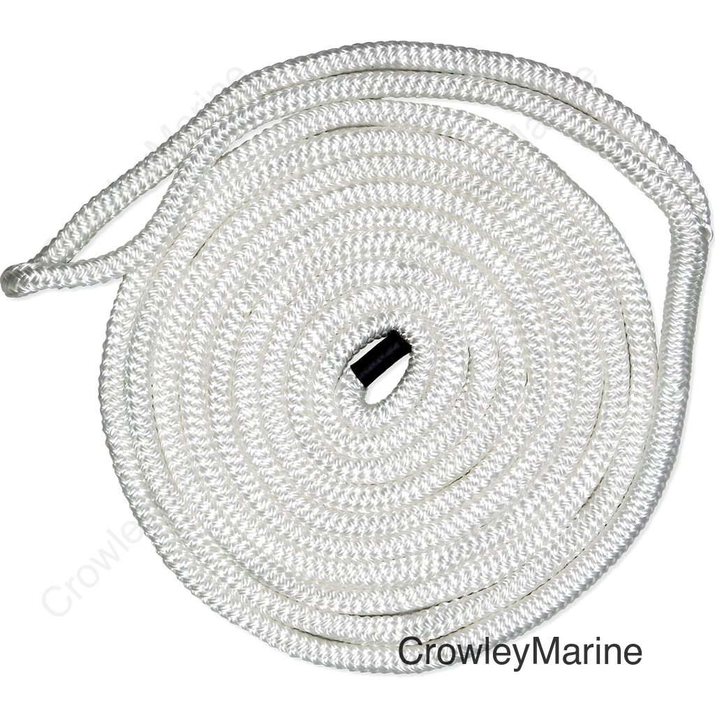1/2IN-15FT DBLBRD CMP DOCKLINE WHT