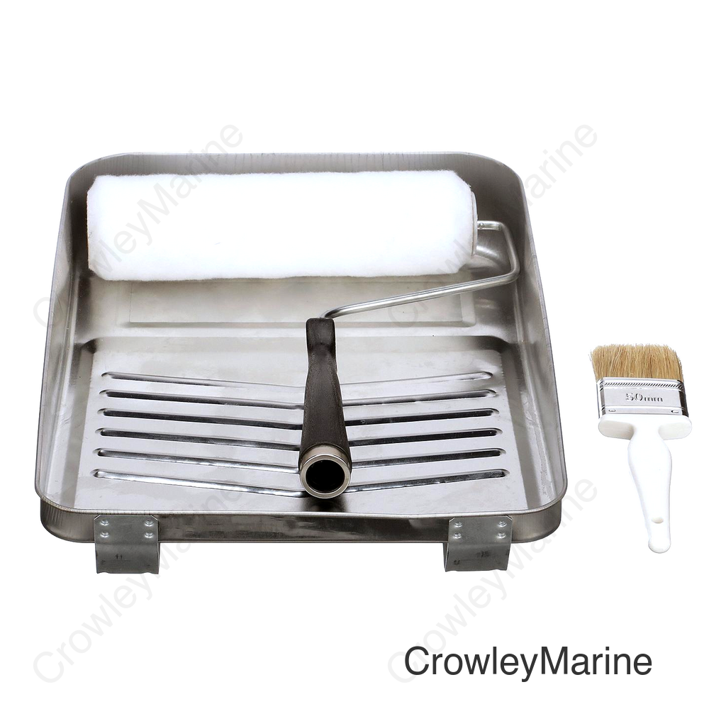 Seachoice 4-Piece Metal Paint Kit, 9 in. Wire Frame, 2 in. Double Wide Chip Brush, 9 in. Roller, Paint Tray