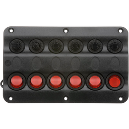 Seachoice LED 12V 6-Switch Distibution Panel, Pre-Wired, Boat Panel Mount thumbnail-5