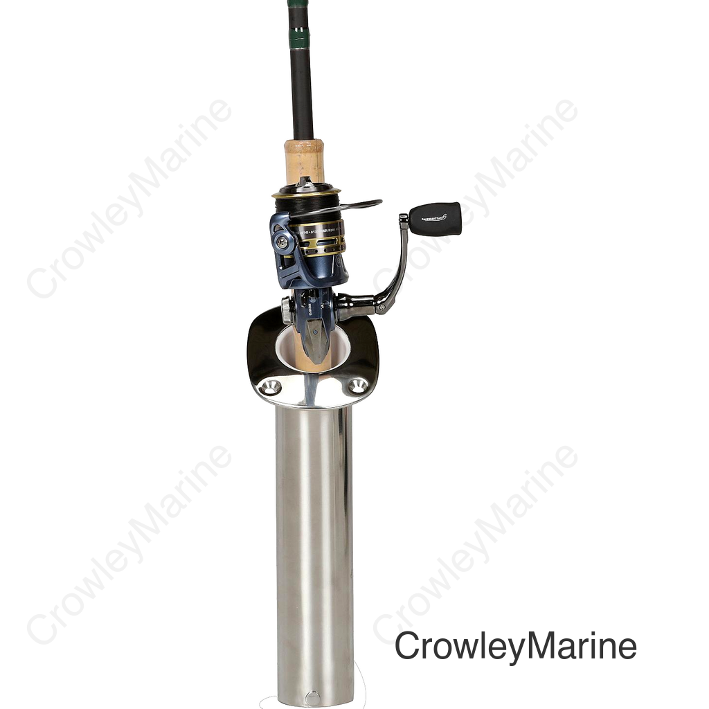 Seachoice Fishing Rod Holder, Cast Stainless Steel, 30 Degree Gunnel Mount
