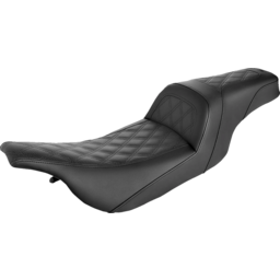 Slim Seat - Black - Lattice Stitch - '99-'07 FLHT/FLTR