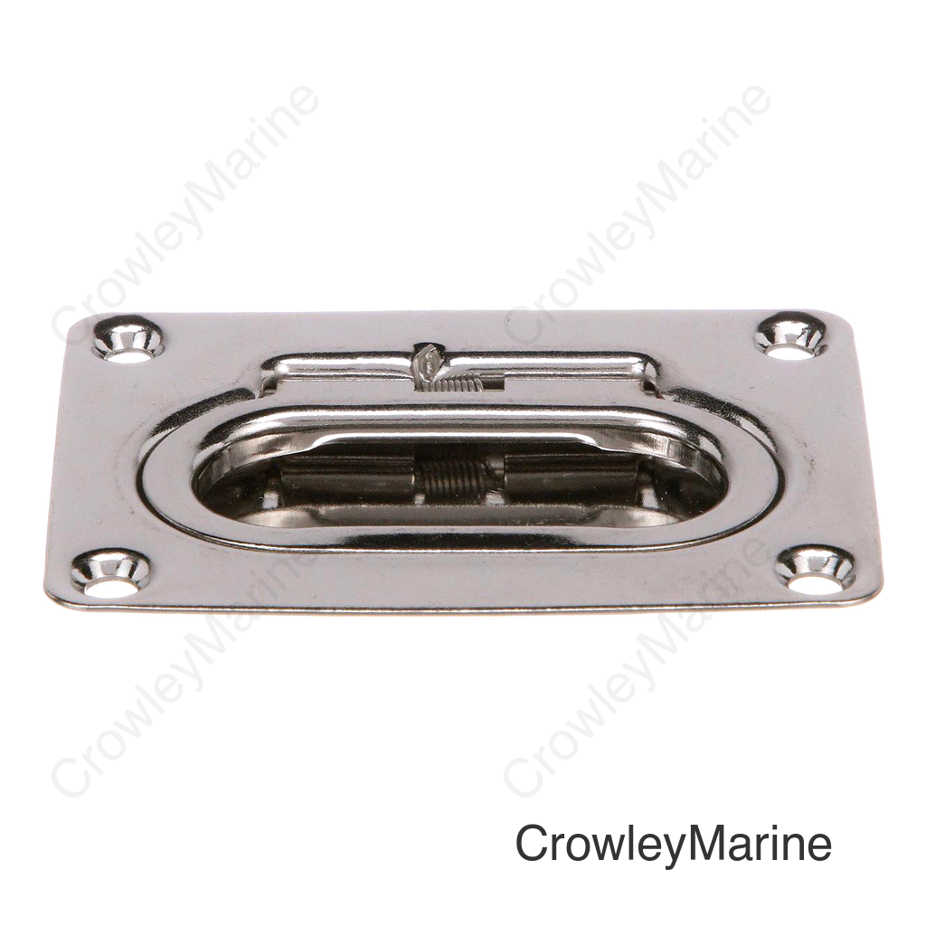 Seachoice Spring Loaded Flush Mount Hatch Handle, 304 Stainless Steel, 3 In. X 2-1/4 In.