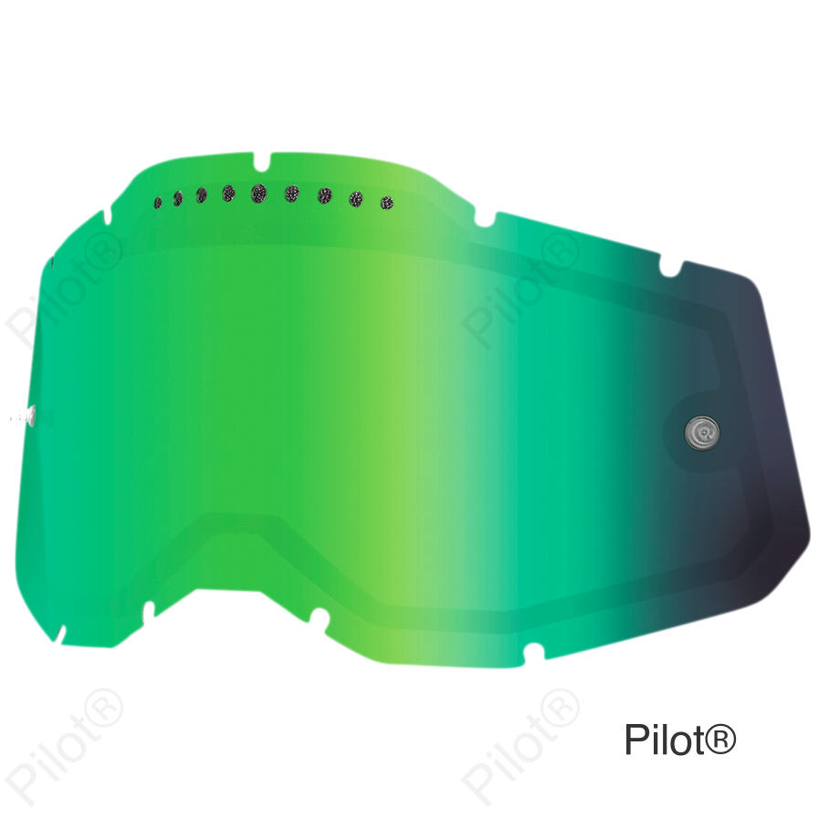 Accuri 2/Racecraft 2/Strata 2 Dual Lens - Vented - Green Mirror