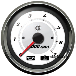 TACHOMETER,  CB-CS WHITE