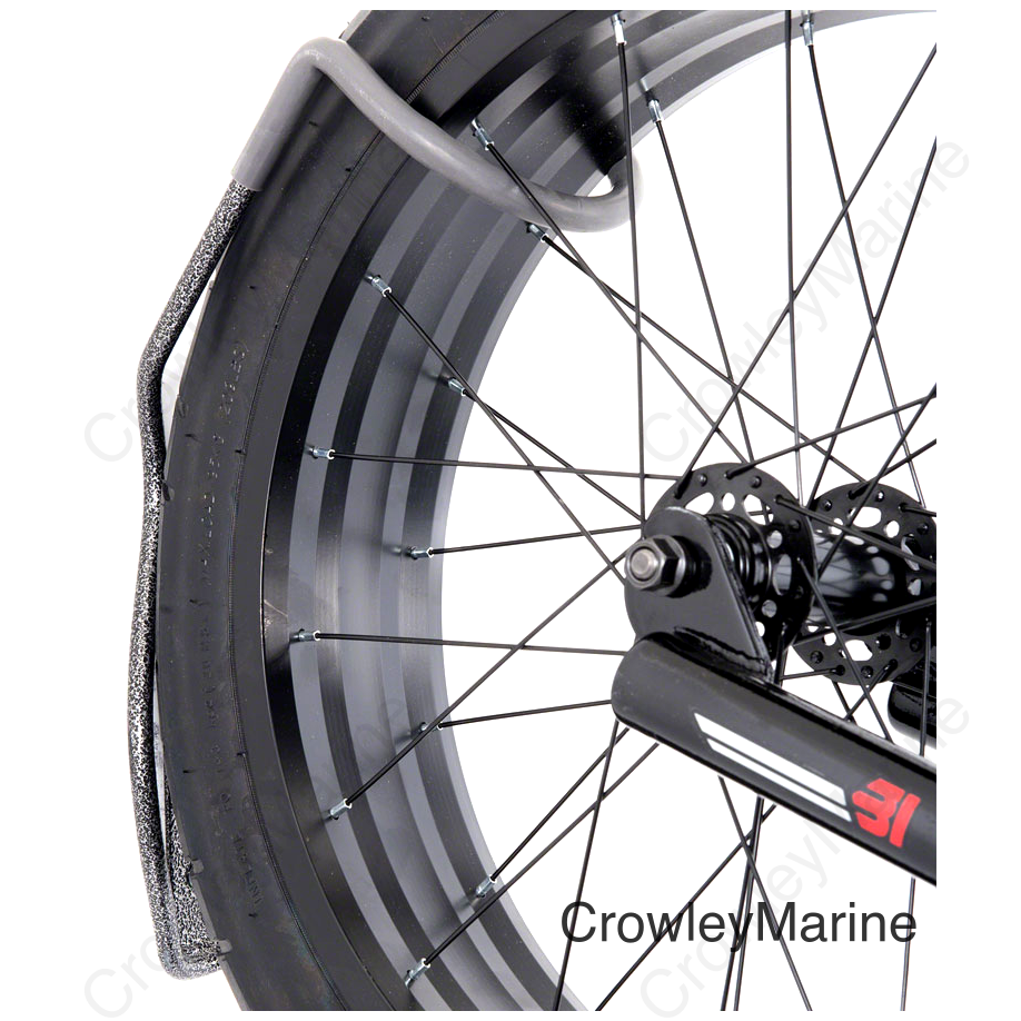 Delta Fat Tire Wall Mount Bike Storage Hook with Rear Wheel Tray - 1-Bike Up to 5 Tire - Powdercoat Silver