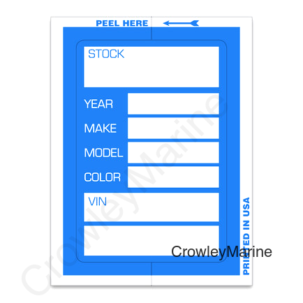 STOCK TICKET BLUE (421)