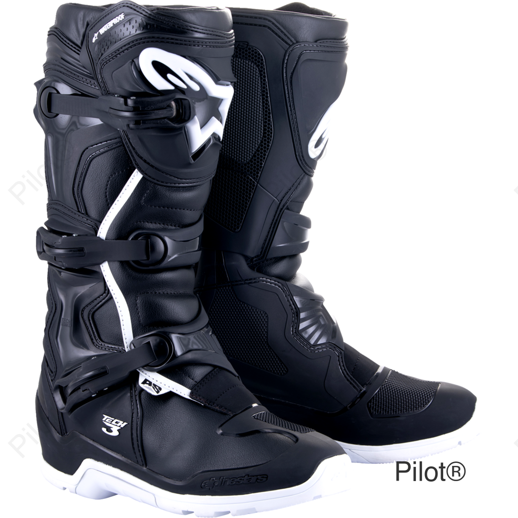 Tech 3 Enduro Waterproof Boots - Black/White - US 14/EU 49.5