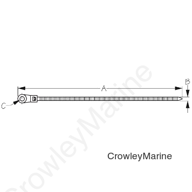 CABLE TIE Mount HOLE 6.14" (100) (427406)