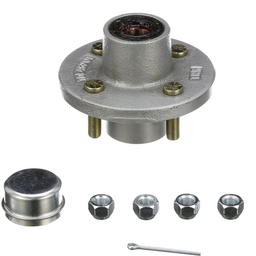 Seachoice Trailer Wheel Hub, 1 In. Axle, 4 Lug, Galvanized, Pregreased thumbnail-0