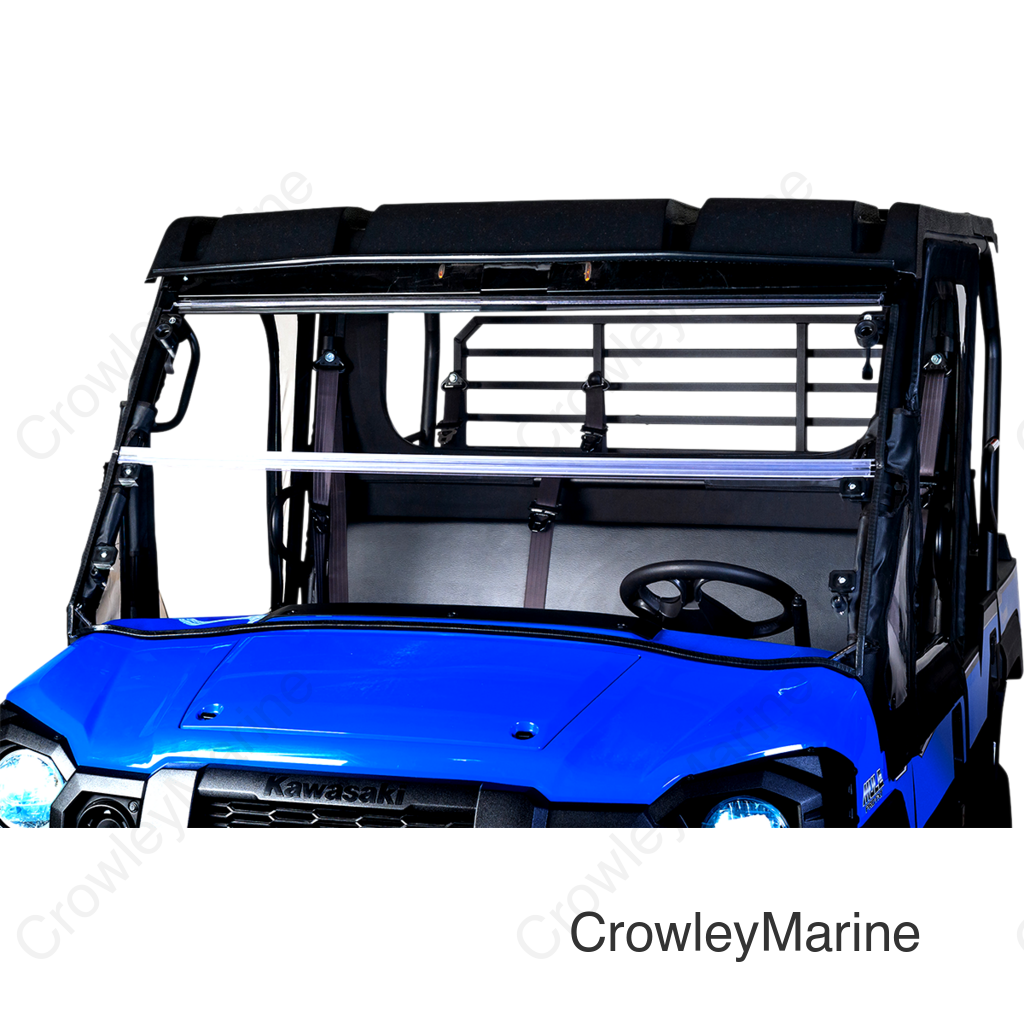 Folding Windshield - Hard Coated Polycarbonate - Mule