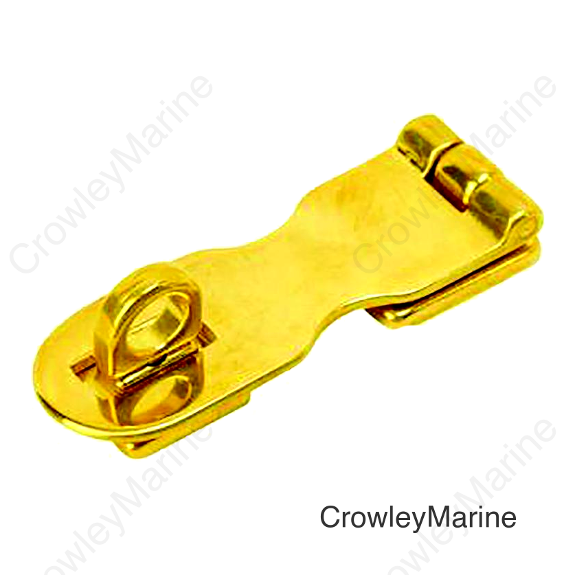 Sea-Dog 222121 Safety Hasp, , A:3", B:2-5/16", C:1", D: 3/4", E: 3/8", #6 FH, Brass