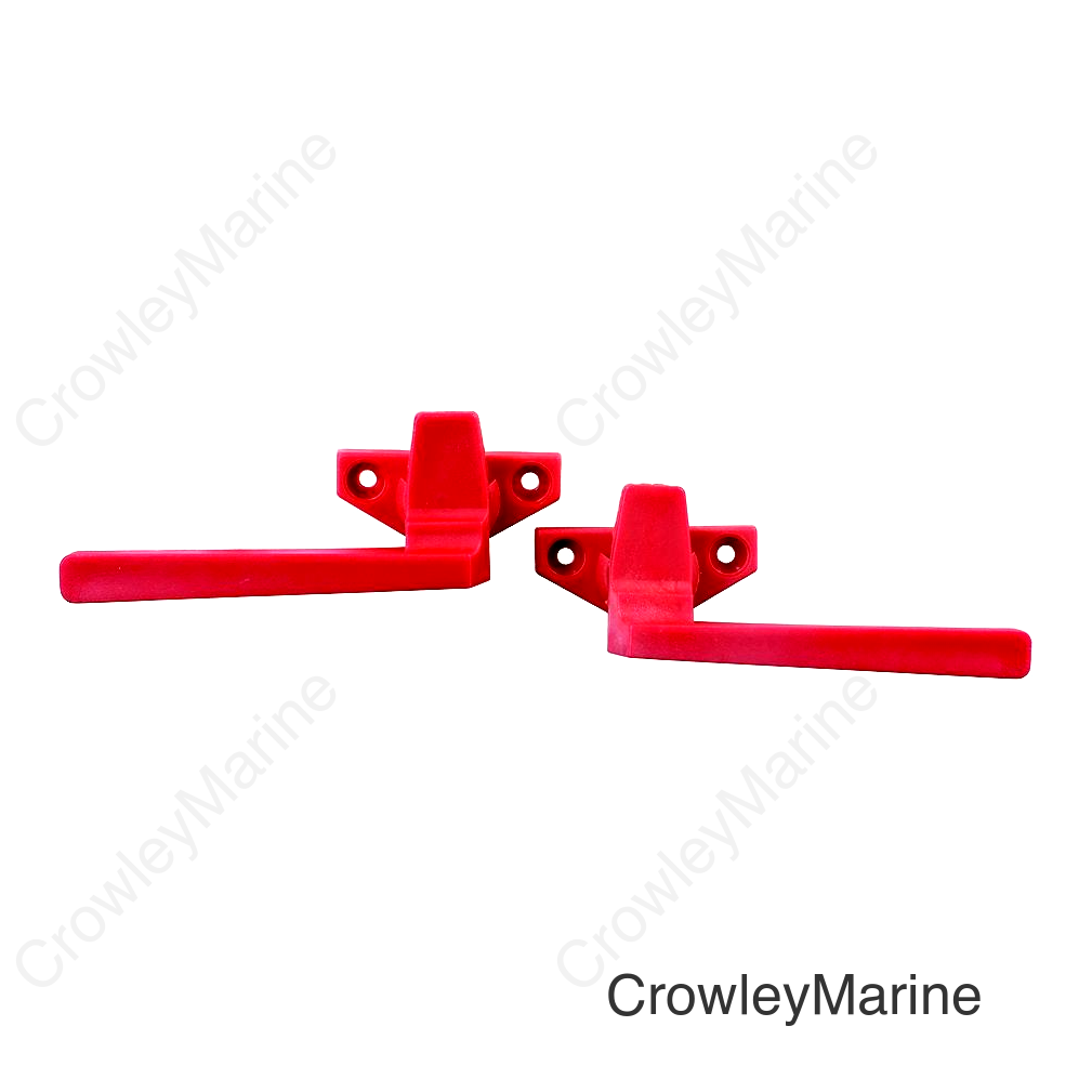 JR Products 81925 Red Emergency RV Window Latch Set