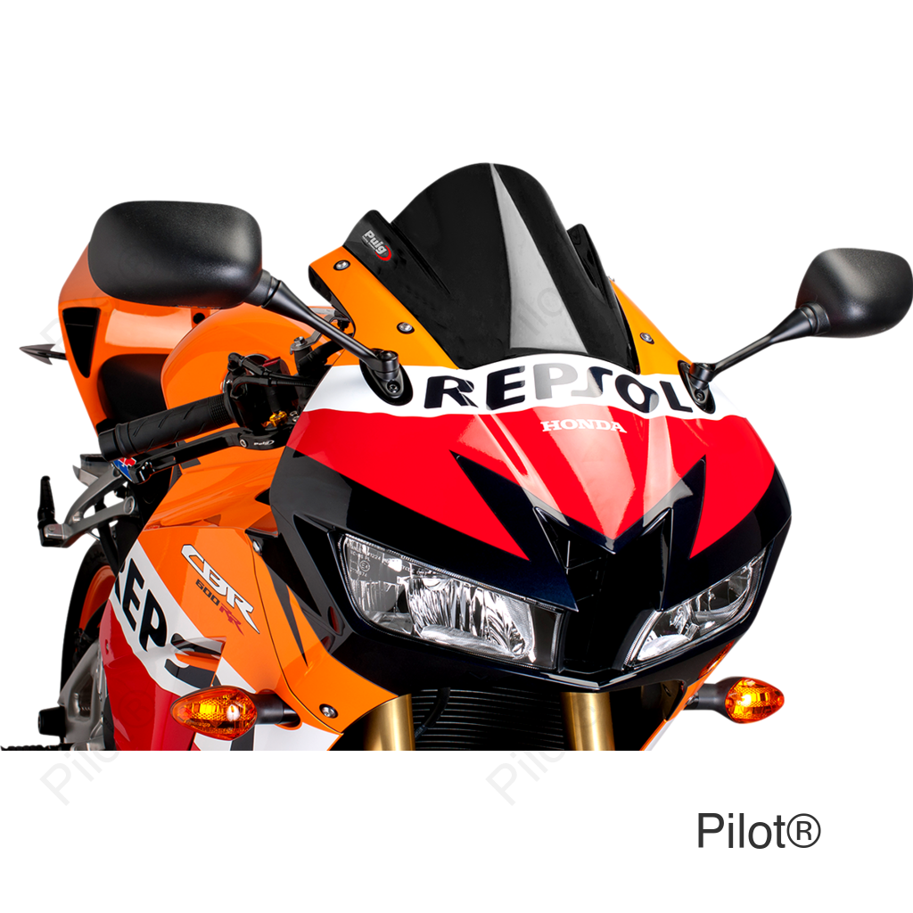Race Windscreen - 9-1/2" - Black - CBR600RR