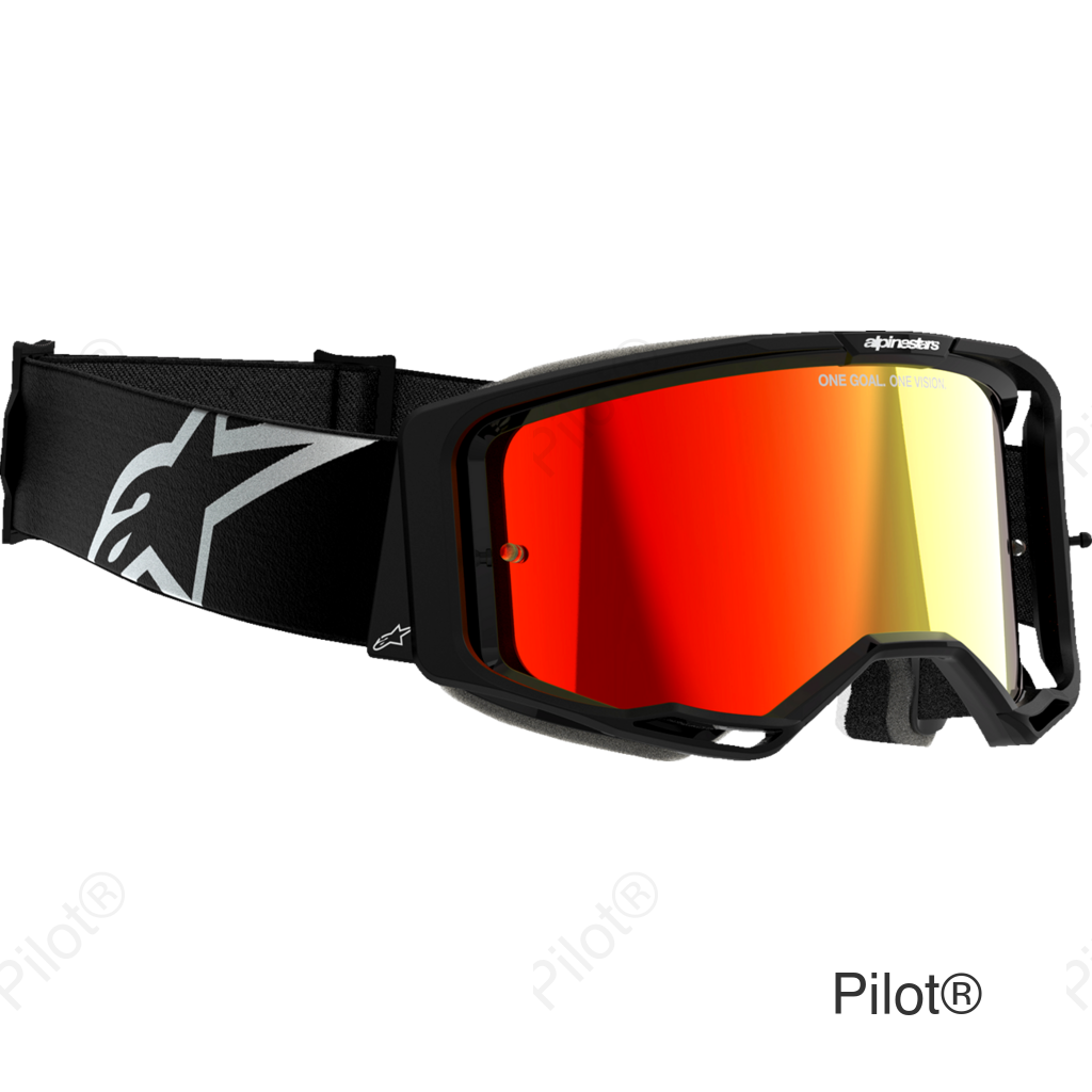 Vision 8 Goggle - Corp - Black - Red Mirror