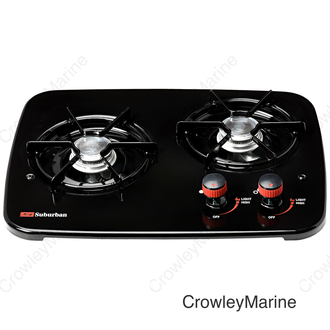 Suburban 3070ABK Dual Burner Drop-In Cooktop, Black