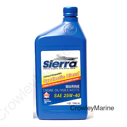 Sierra 9440CAT2 Synthetic Blend 4-Cycle Inboard-Sterndrive Engine Oil, 25W-40 FC-W, Qt.