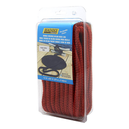 Seachoice Double-Braid Nylon Dock Line w/ Eye Splice, Pre-Shrunk, Heat Stabilized, 1/2 In. X 25 Ft., Red thumbnail-5
