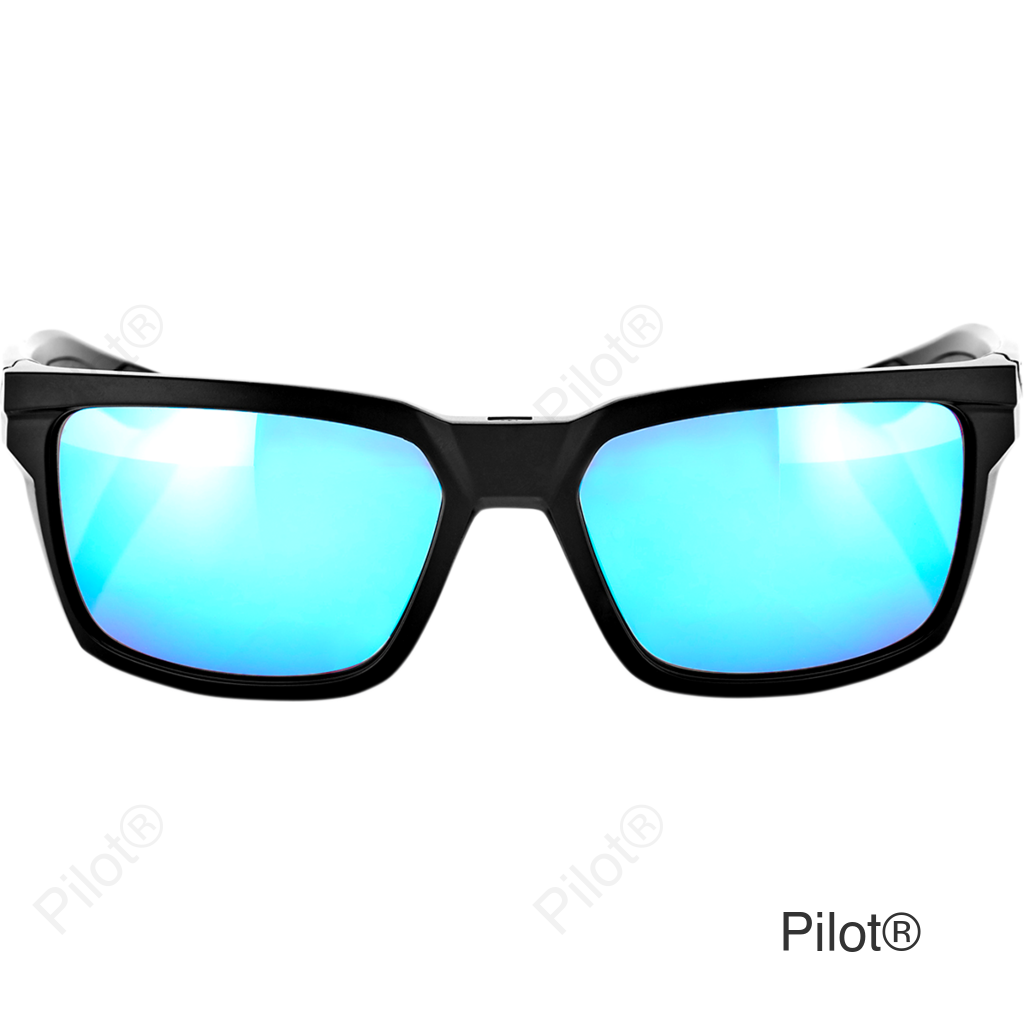 Daze Sunglasses - Matte Black - Blue Mirror