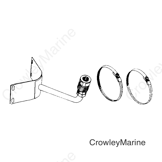 EZ-Steer EZ50020 Long-Shaft Bracket Assembly (Standard 2-Stroke or 4-Stroke)