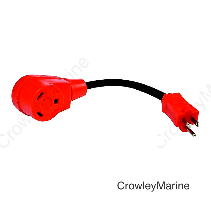 Valterra Mighty Cord 15AM-50AF Adapter Cord, 12", Bulk
