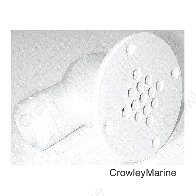 T-H Marine Cockpit Scupper Drain 90 Degree Outlet 1-1/2", White
