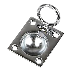Sea-Dog 2224101 Ring Pull, Chrome, A:2-1/2" , B:2", C:3/16", D:1/8", E:1-1/2", #8 FH thumbnail-0