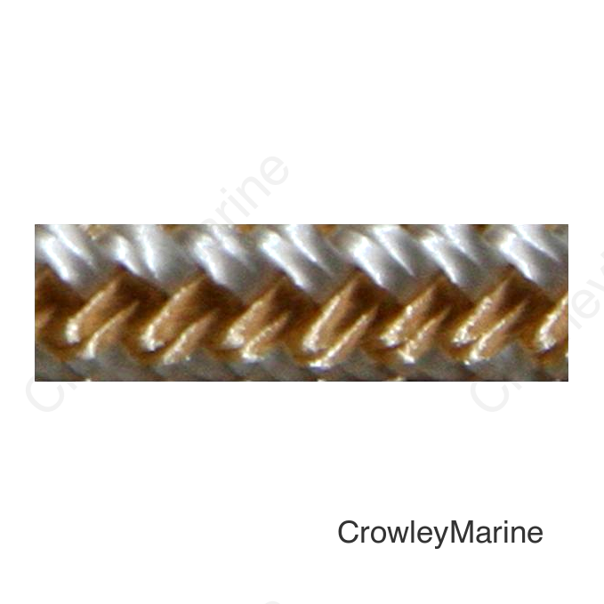 Sea Dog 302112025GW1 Premium Double Braided Nylon Dock Line, 1/2" x 25', Gold/White