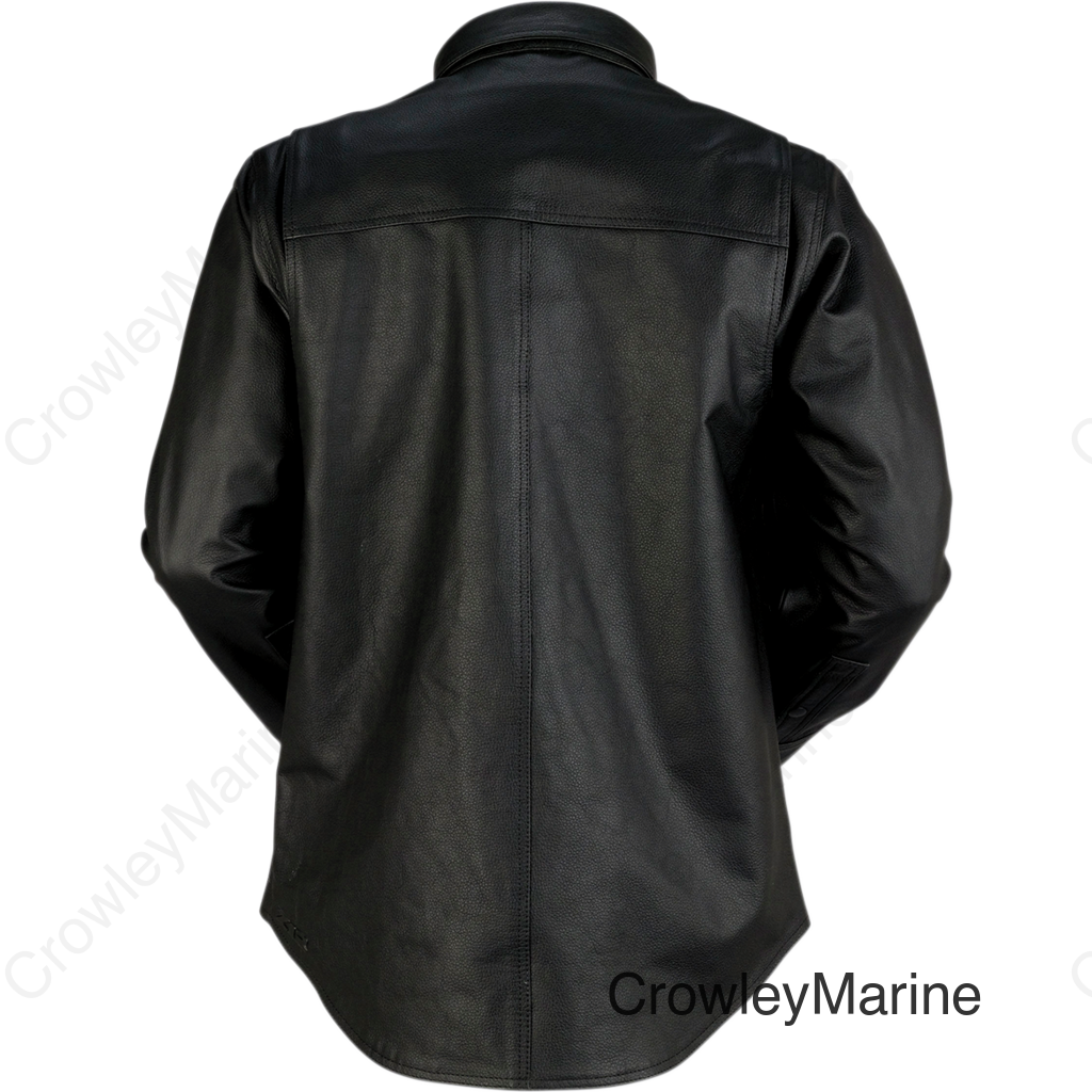 SHIRT LTHR MOTZ BLK 3X