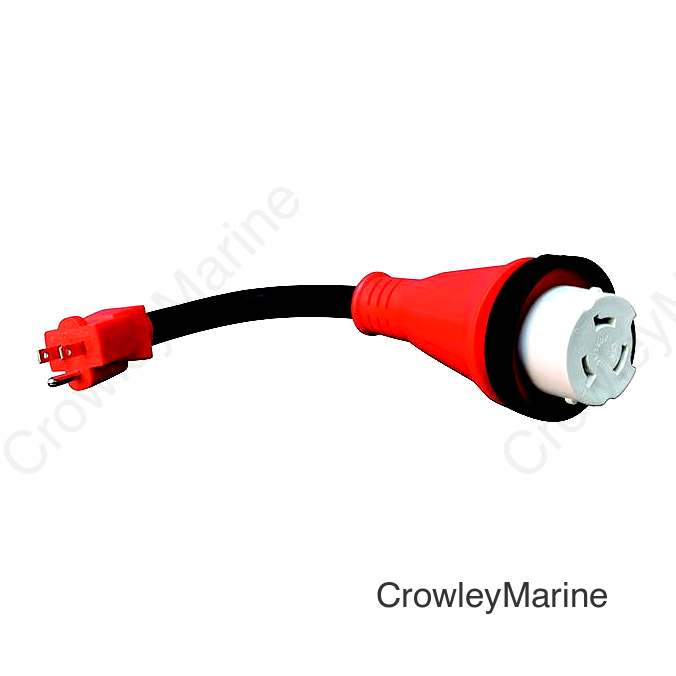 Valterra Mighty Cord 15AM-50AF Detachable Adapter Cord, 12", Bulk