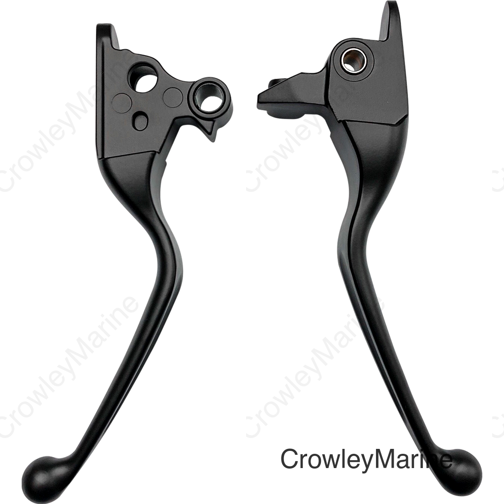 SMOOTH LEVER SET BLACK FLH/FLT 08-13 W/CABLE CLUTCH