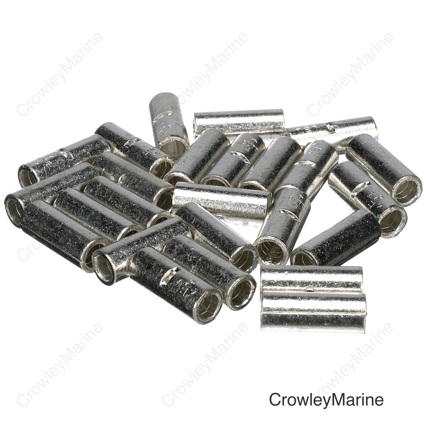 Seachoice Brazed Non-Insulated Butt Splice, Marine Grade, Reliable Solder-Free Wire Connection, Pack of 25