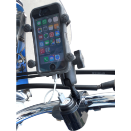 Dual USB Charger - 1" Ball Mount - Black thumbnail-0