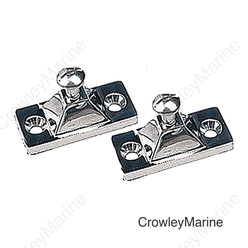 Side Mount Deck Hinge, 2-Hole Stainless. Each