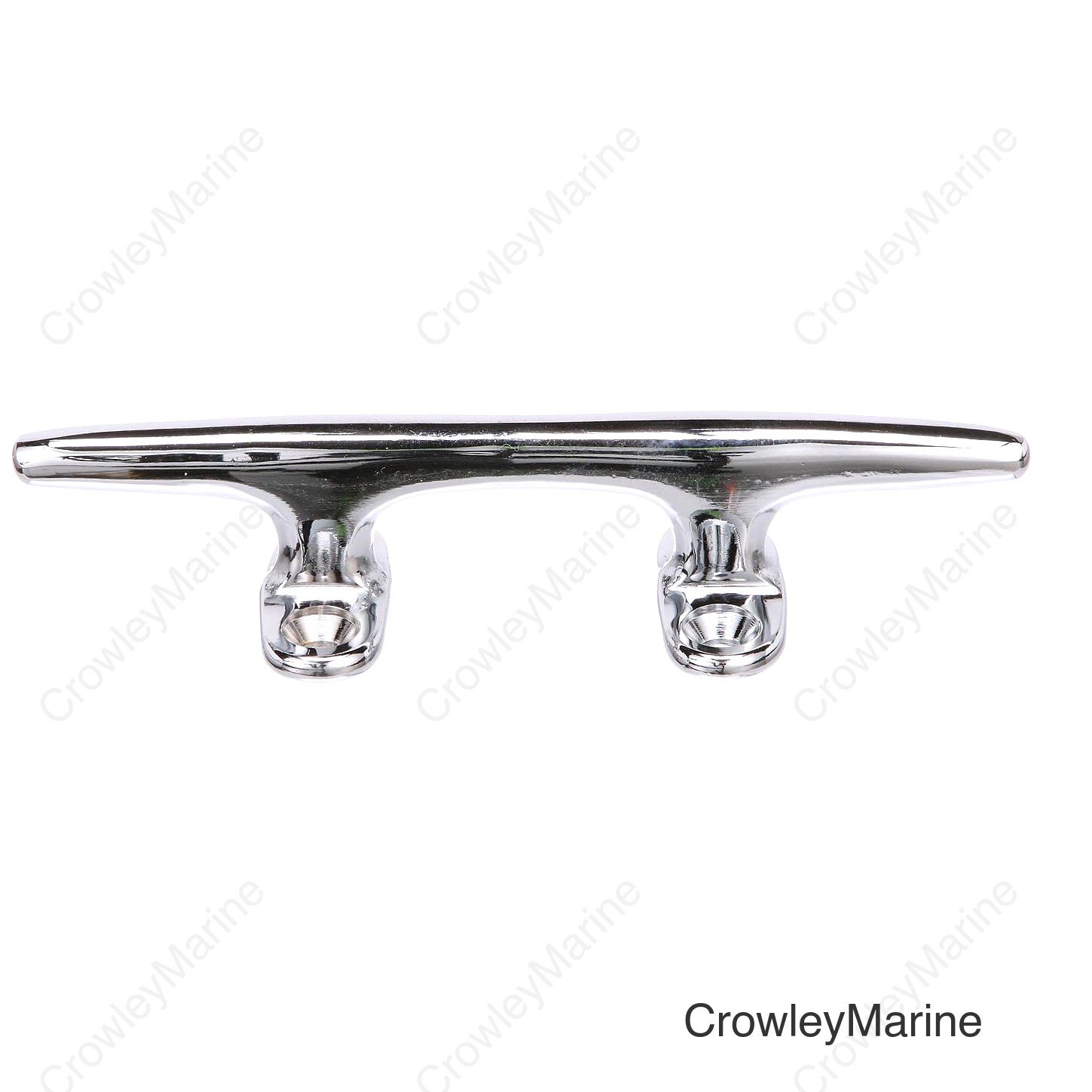 Seachoice Hollow Base Yacht Cleat, Chrome-Plated Cast Brass, 6-1/2 In. Long