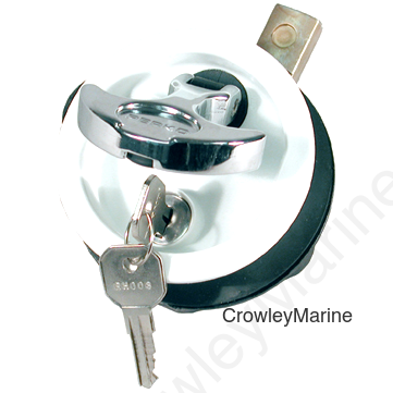 White/Chrome Flush Lock, Cam Bar Adj. 1-1/4"- 1-7/8", Carded