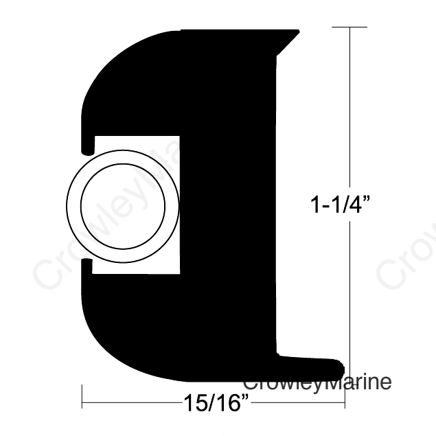 Flex Vinyl Rub Rail Kit 50' White