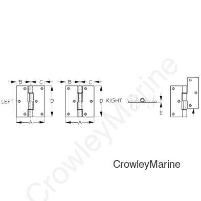 ALUMINUM LIFT GATE HINGE-LEFT