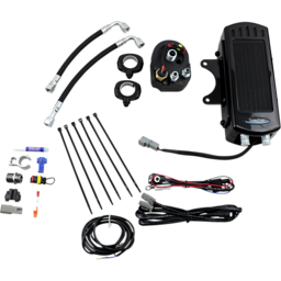 Oil Cooler Kit - Side Mount - Gloss Black - Softail