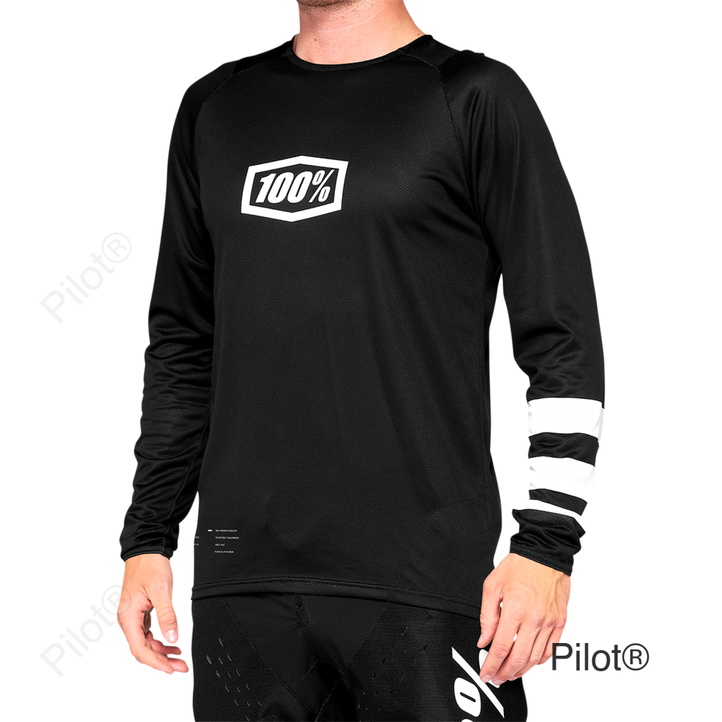 R-Core Long-Sleeve Jersey - Black/White - Small