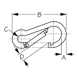 2-3/8" Stainless Steel Snap Hook thumbnail-1