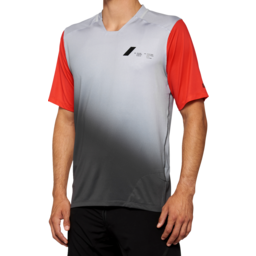 Celium Jersey - Short-Sleeve - Gray/Racer Red - XL
