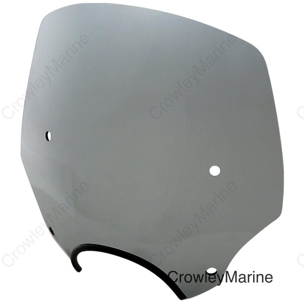El Paso Windshield - 15" - 7" Headlight Cutout - Black Smoke